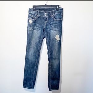 Almost Famous Mid-Rise Straight Distressed Jeans 9